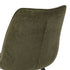 6x Accent Dining Chairs, Upholstered Linen Fabric Seating, Green Colour