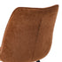 2x Accent Dining Chairs, Upholstered Linen Fabric Seating, Orange Colour