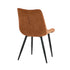 6x Accent Dining Chairs, Upholstered Linen Fabric Seating, Orange Colour