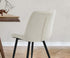 2x Accent Dining Chairs Upholstered Linen Fabric White