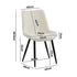 2x Accent Dining Chairs Upholstered Linen Fabric White