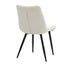 2x Accent Dining Chairs Upholstered Linen Fabric White