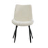 6x Accent Dining Chairs Upholstered Linen Fabric White