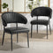 2x PU Leather Dining Chair Kitchen Padded Seat Black