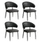 4x PU Leather Dining Chair Kitchen Padded Seat Black