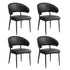 4x PU Leather Dining Chair Kitchen Padded Seat Black