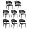 8x PU Leather Dining Chair Kitchen Padded Seat Black