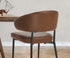 4x PU Leather Dining Chair Kitchen Padded Seat Brown