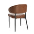 6x PU Leather Dining Chair Kitchen Padded Seat Brown