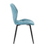 Oikiture Dining Chairs Set of 4 Velvet Blue