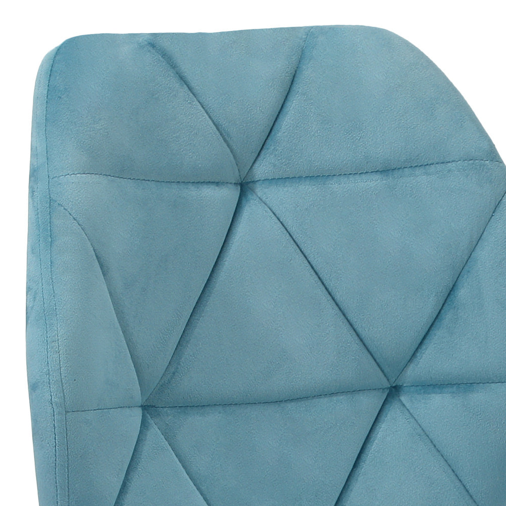 Oikiture Dining Chairs Set of 6 Velvet Blue