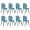 Oikiture Dining Chairs Set of 8 Velvet Blue