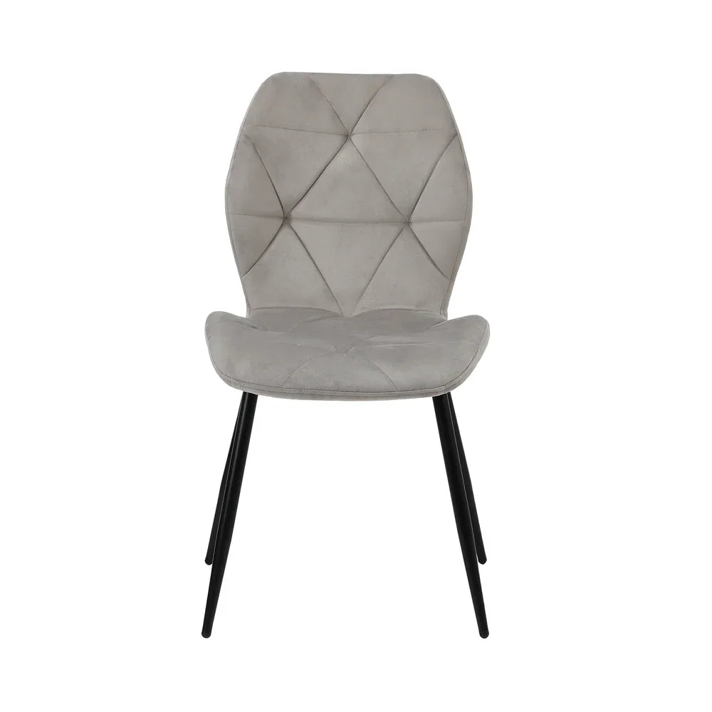 Oikiture Dining Chairs Set of 8 Velvet Grey