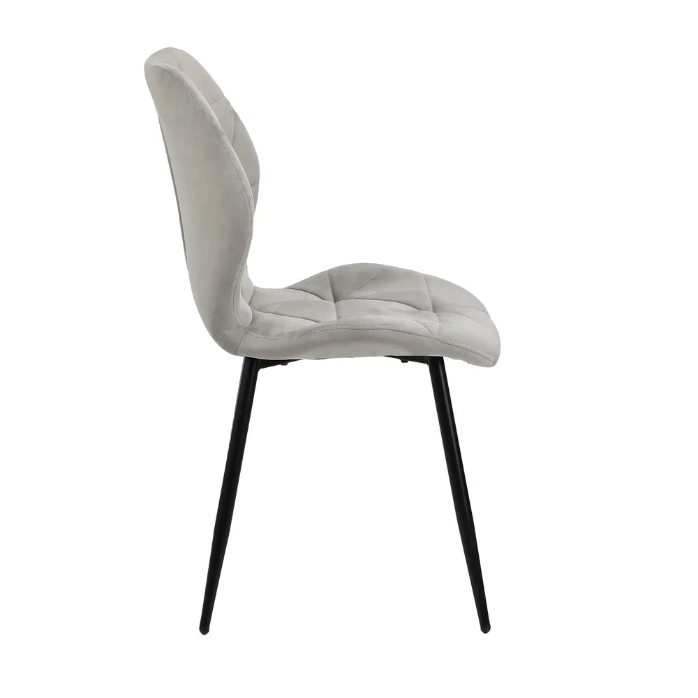 Oikiture Dining Chairs Set of 8 Velvet Grey