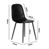 2x Dining Chairs PU Leather Black