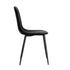 2x Dining Chairs PU Leather Black