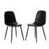 2x Dining Chairs PU Leather Black