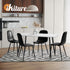 4x Dining Chairs PU Leather Black