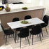 6x Dining Chairs PU Leather Black