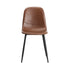 4x Dining Chairs PU Leather Brown