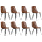 8x Dining Chairs Accent Chair PU Leather Brown