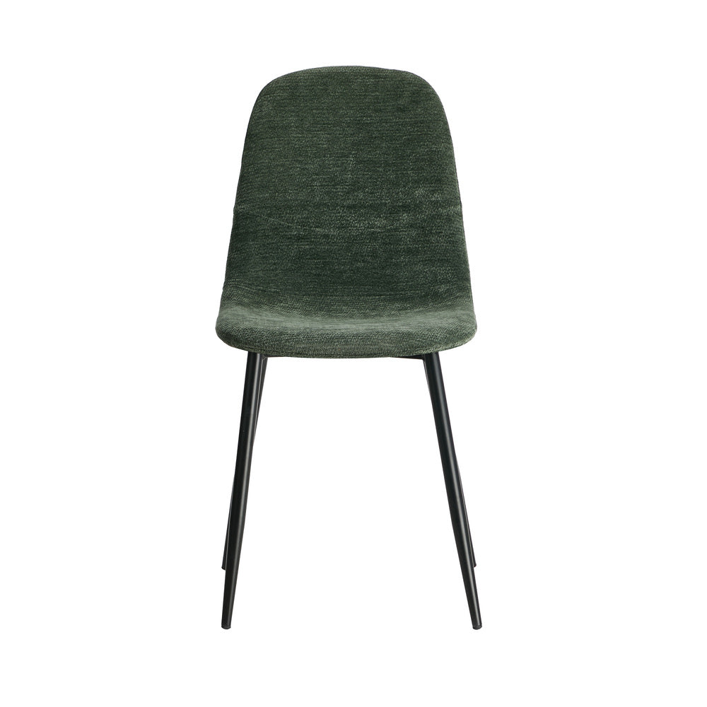 6x Dining Chairs Kitchen Chair Lounge Room Chenille Green