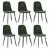 6x Dining Chairs Kitchen Chair Lounge Room Chenille Green