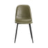 2x Dining Chairs PU Leather Green