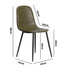 8x Dining Chairs Accent Chair PU Leather Green