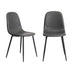 4x Dining Chairs PU Leather Grey