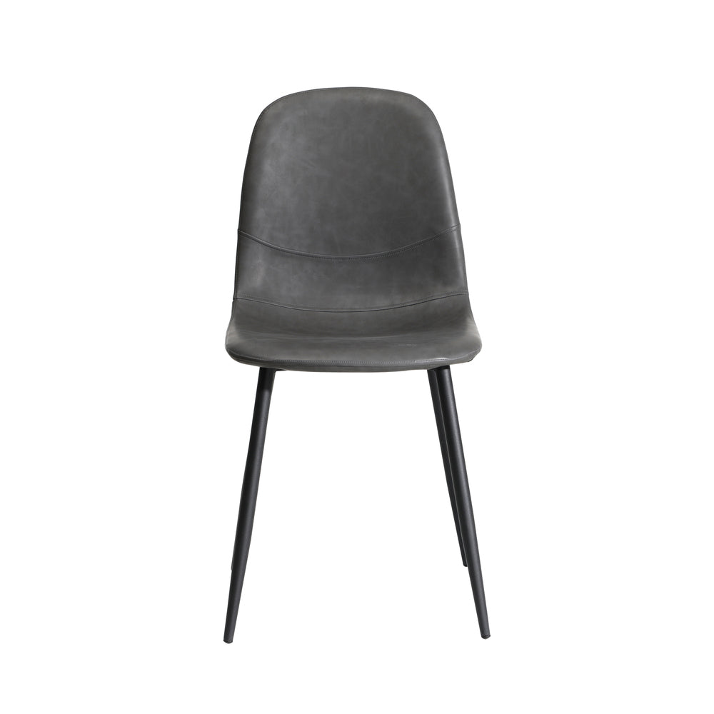 4x Dining Chairs PU Leather Grey