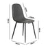 4x Dining Chairs PU Leather Grey