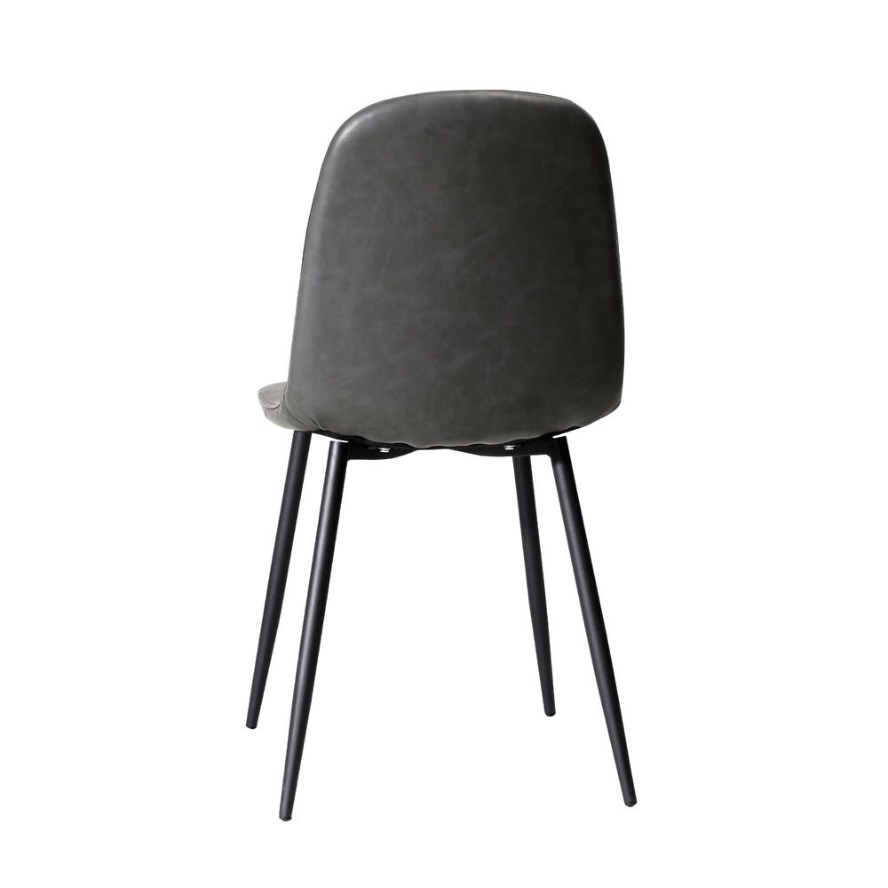 6x Dining Chairs PU Leather Grey