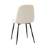 Oikiture 4x Dining Chairs Sherpa White and Black