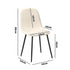 Oikiture 8x Dining Chairs Sherpa White and Black