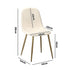 Oikiture 8x Dining Chairs Sherpa White and Golden