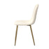 Oikiture 8x Dining Chairs Sherpa White and Golden