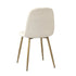 Oikiture 8x Dining Chairs Sherpa White and Golden
