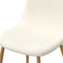 Oikiture 6x Dining Chairs Sherpa White and Wooden