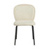 6x Dining Chairs Kitchen Chairs Chenille Pad Metal Legs Beige