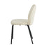4x Dining Chairs Kitchen Chairs Chenille Pad Metal Legs Beige