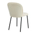 4x Dining Chairs Kitchen Chairs Chenille Pad Metal Legs Beige