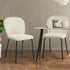 4x Dining Chairs Kitchen Chairs Chenille Pad Metal Legs Beige