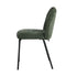 6x Dining Chairs Kitchen Chairs Chenille Pad Metal Legs Green