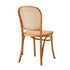 2PCS Dining Chairs Wooden Rattan Beige