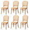 6PCS Dining Chairs Wooden Chairs Rattan Natural