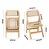 Oikiture 6x Dining Chairs Folding Rattan Chair Wooden