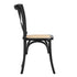 Oikiture Set of 2 Dining Chair with Crossback Timber Black