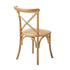 Set of 2 Dining Chair with Crossback Timber Wooden