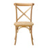 8PCS Crossback Dining Chair Solid Wood Ratan Seat Natural